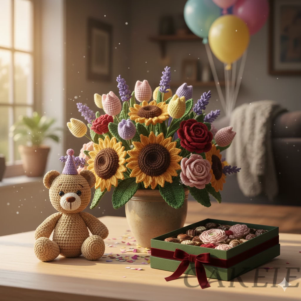 Birthday Special Crochet Bouquet Combo